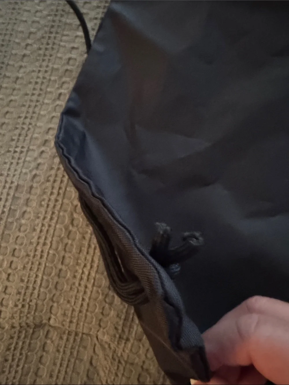 Balenciaga Black Drawstring Gym Sack